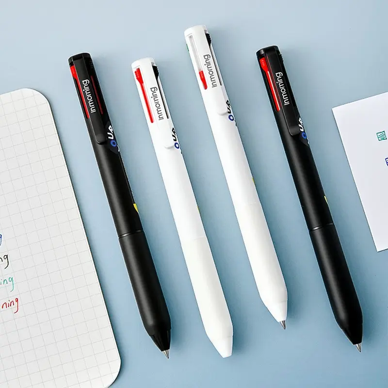2-Pack 4-Color Modular Gel Pens, Multifunctional Design for Creative Writing, Ideal for Students and Office Use, Multi Purpose Pens