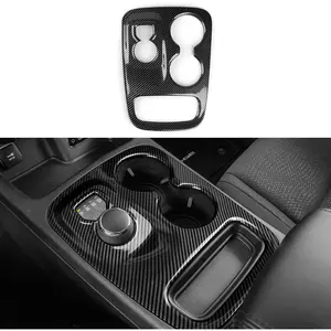 Car Gear Shift Panel Decals for 2018 2019 2020 Dodge Durango Accessories Carbon Fiber Interior Stickers