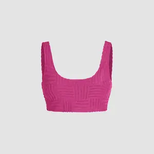 Cider Solid Terry Crop Tank Top