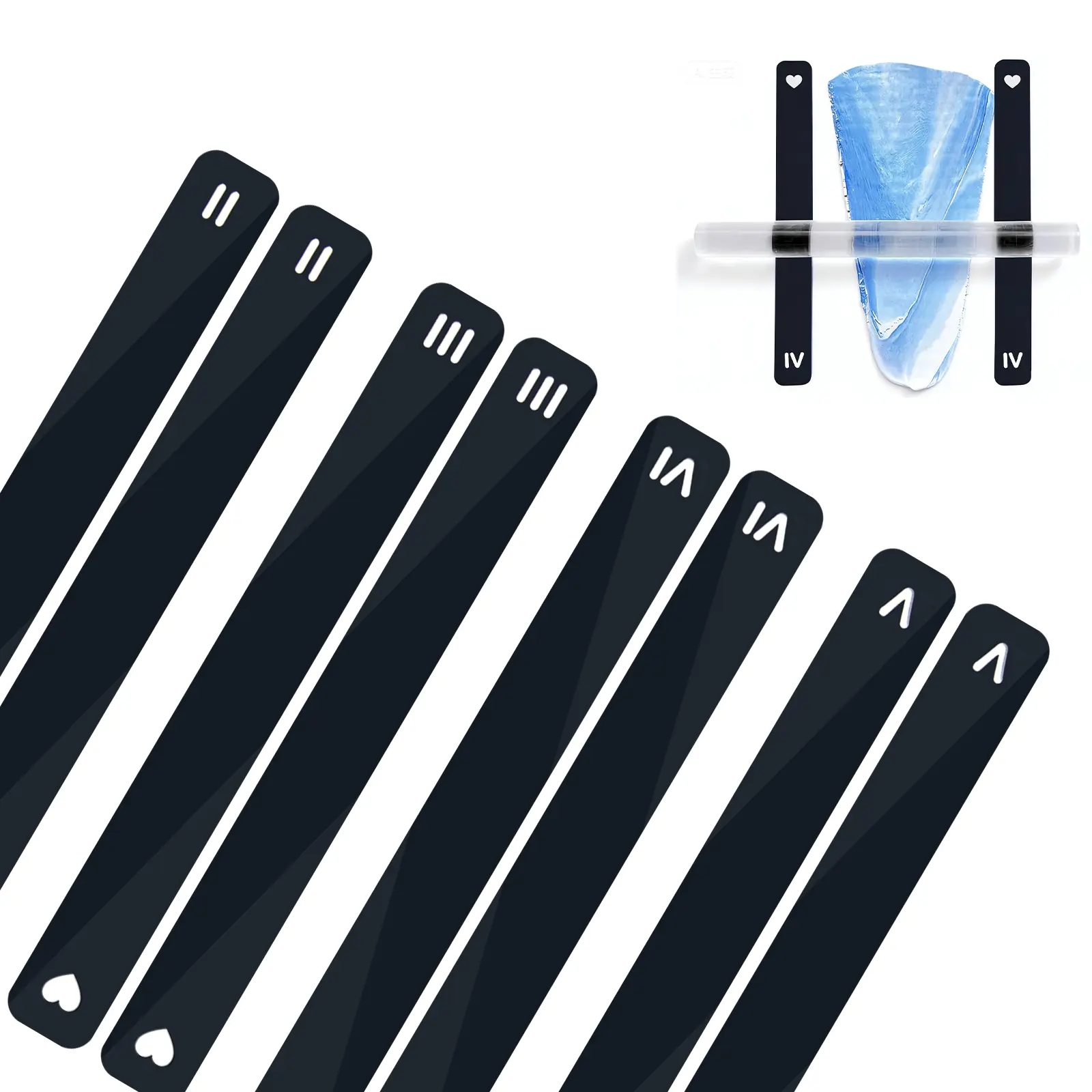 Polymer Clay Depth Guide Set, 8 Pcs Adjustable Thickness Gauges for Precise Thickness Control Tool Hardware