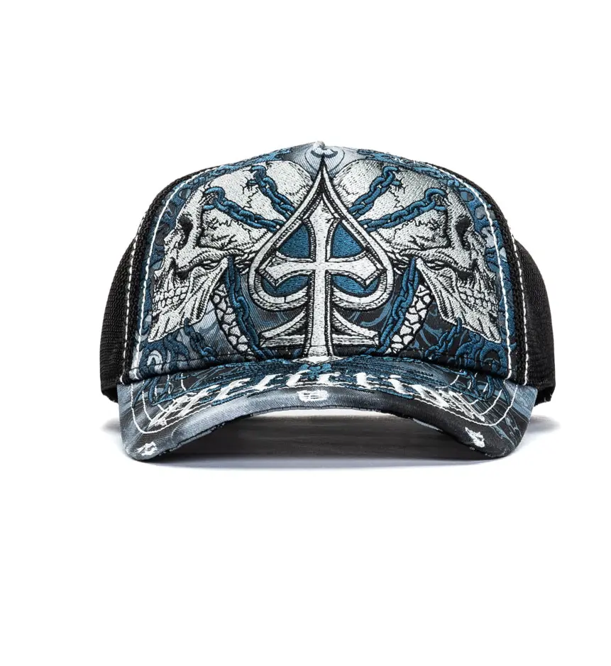 Affliction Men's Charred Martyr Adjustable Snapback Hat - Stylish Casual Fashion Accessory