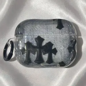 1 Pc Cross Design AirPods 4 Case, Compatible with AirPods Pro3, Second Generation AirPods 1/2/3, Wireless Bluetooth-compatible Earphone Protector
