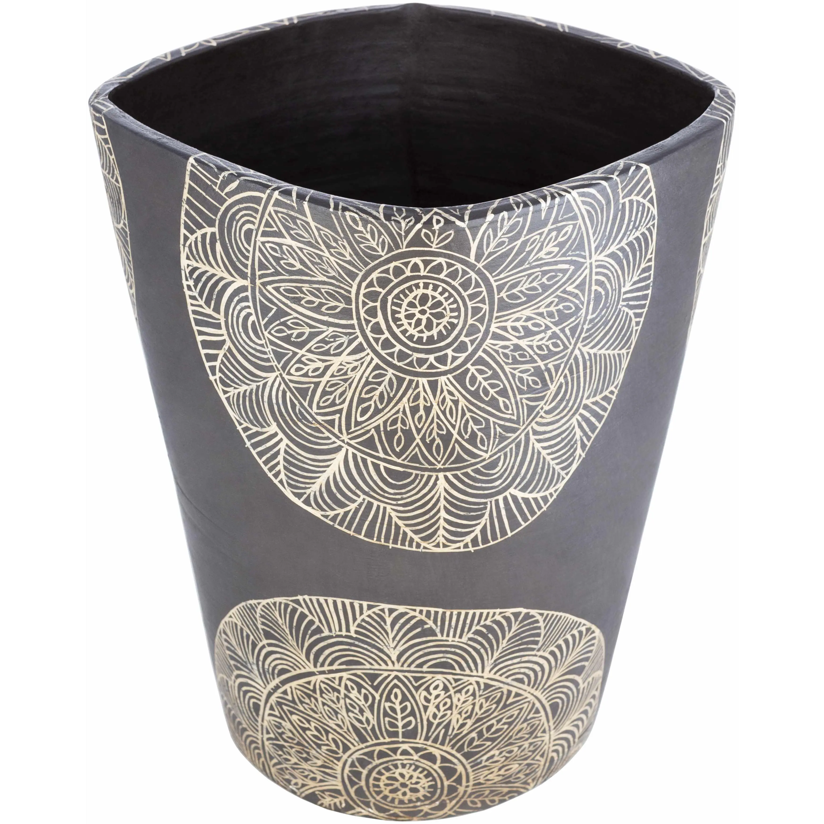 Hearst Terracotta Geometric Black Planter Hearst Terracotta Geometric Black Planter