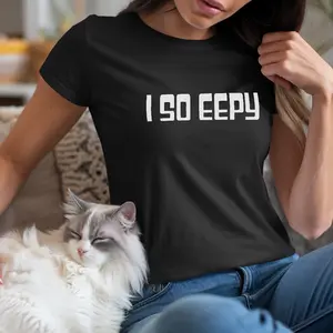 I So Eepy" Funny Sleepy Cat Meme T-Shirt – Cute and Comfy Apparel for Cat Lovers