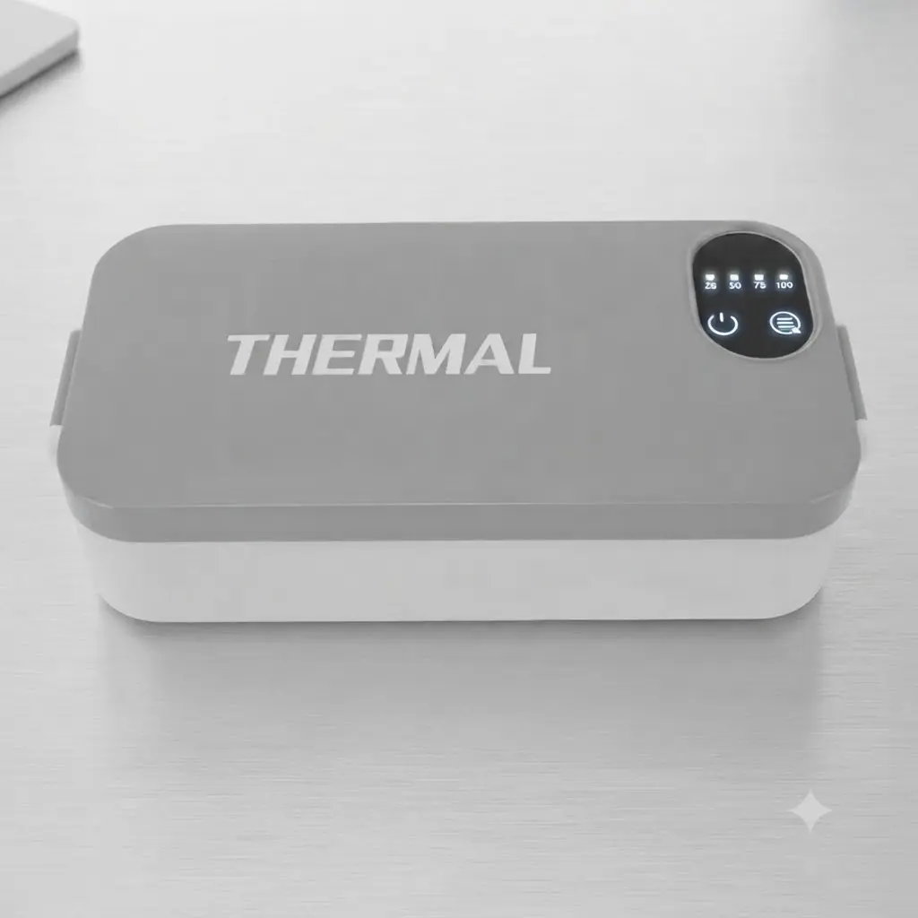 Cordless Self-Heating Lunch Box, 30.43oz Portable Food Warmer & Rechargeable Bento Box with Temperature Control, Essential for Office, School & Travel