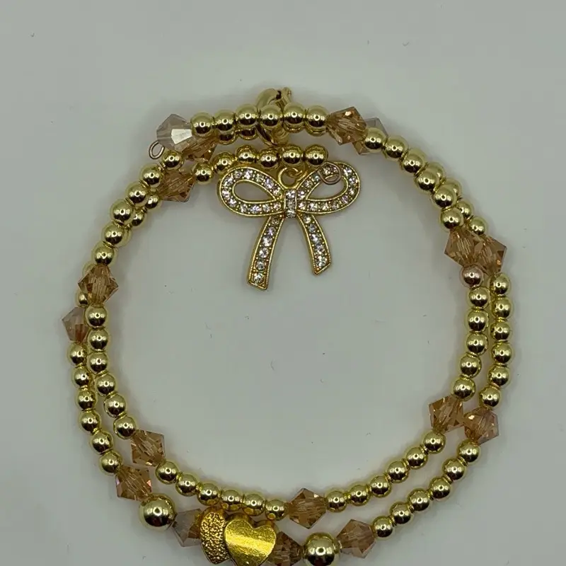 Live Claim Made to Order KimMeVibe Double Stack Bracelet with removable Charm(Pictures are examples) We create the bracelet together live!