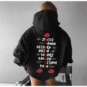 Anime Print Hoodie, Akatsuki Team Member, Anime Character Graphic Sweatshirt Tshirt, Gift For Anime Lovers Gift For Anime Fan, Anime Lover graphic Tees Top Streetwear Summer graphic tees Casual  Sweatshirt Unisex Birthday Christmas