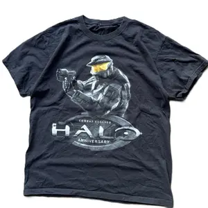 Vintage 2000’s Halo Anniversary Graphic Tee Y2K Kidcore Videogame Promo Tee