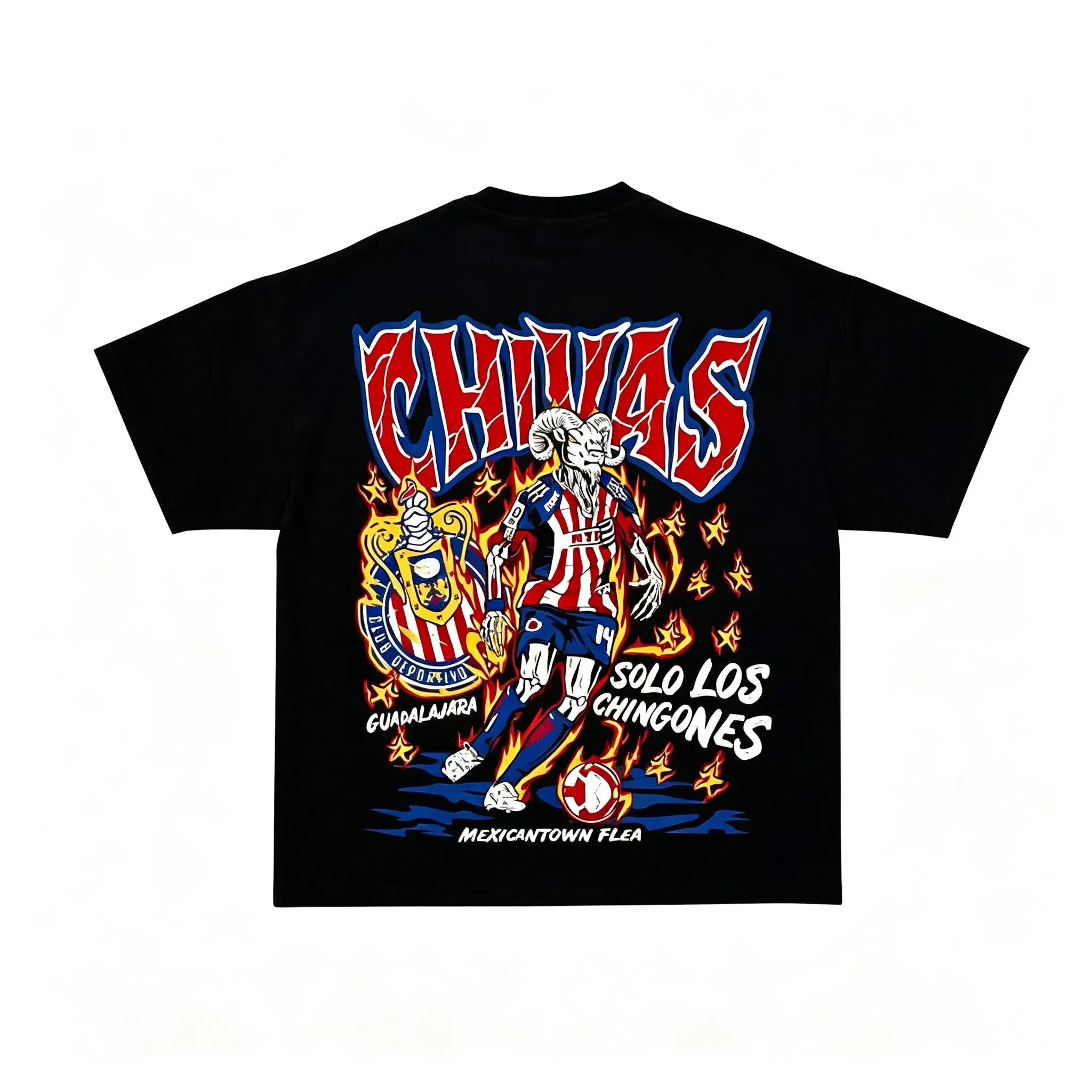 Retro Chivas Guadalajara Solo Los Chingones Oversized T Shirt, Somos Chiva Vintage 90s Graphic Shirt, Soccer Fan Gift Menswear Short-Sleeve T-Shirts, Men's Tops for Casual Daily Wear