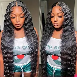 Bling Hair 36 38 Inch 13×6 Loose Deep Wave Lace Wig Pre Plucked 180% Density Kinky Curly 13x4 Lace Frontal Wigs For Black Women