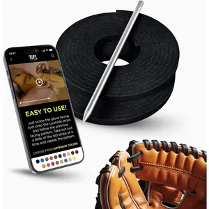 Softball and Baseball Glove Lace Kit | Mitt Lace Glove Repair Lacing Kit | 2 Leather Laces with Lacing Needle for Catchers Glove