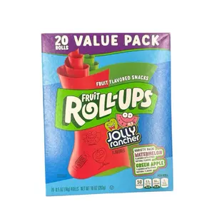 Jolly Rancher Fruit Roll Ups Variety Pack Watermelon & Green Apple 20 Rolls Value Pack Snacks