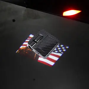 LED Car Door Lights Logo Projector Door Puddle Light 3D Ghost Light Shadow Light Accessories LED Welcome Lights Compatible for Chrysler 300 300C 300S 2005-2023 Replacement Accessories (Blue Logo)(Battery Not Included)