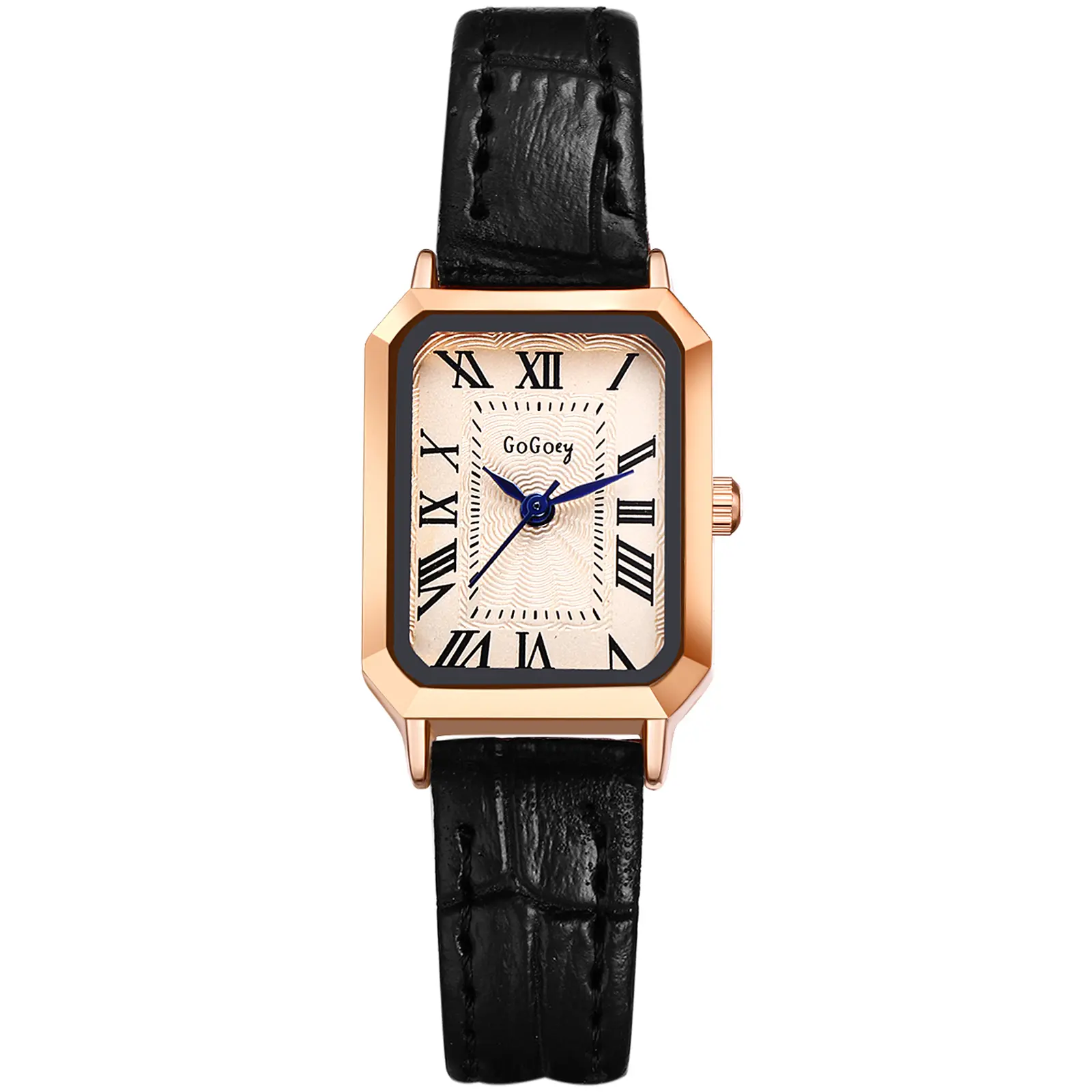 OIDEA Women's Petite Square Roman Numeral Dial Leather Watch - Slim PU Band Classical Fashionable Small Water-Splashing Quartz Wristwatch for Women (Summer Style), Watches For Women, Small Quartz Watches