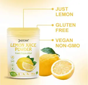 Lemon Juice Powder 8.82 Ounce, 100% Natural, Freeze Dried Lemon Juice, No Sugar or Additives, Great for Drinks, Smoothies, and Beverages 250g