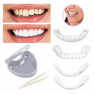 Snap-on Dentures Wearable While Eating 【3Pack】Natural Look Realistic for Anti Molar Orthodontic Cosmetic Teeth,Smile Snap Tooth.