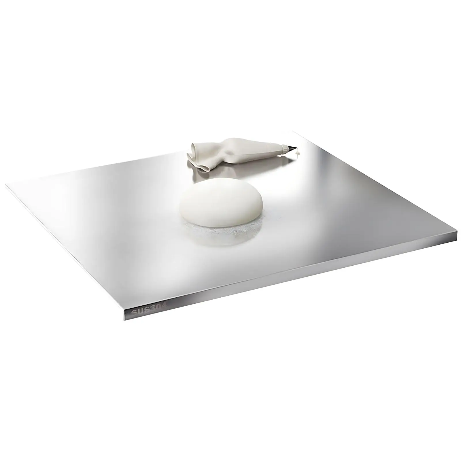 Stainless Steel Rectangle Chopping Board - Food-Safe, Non-Toxic, Dishwasher-Safe Kitchen Cutting Board for Meat, Veggies (40x60cm/15.7x23.6in)