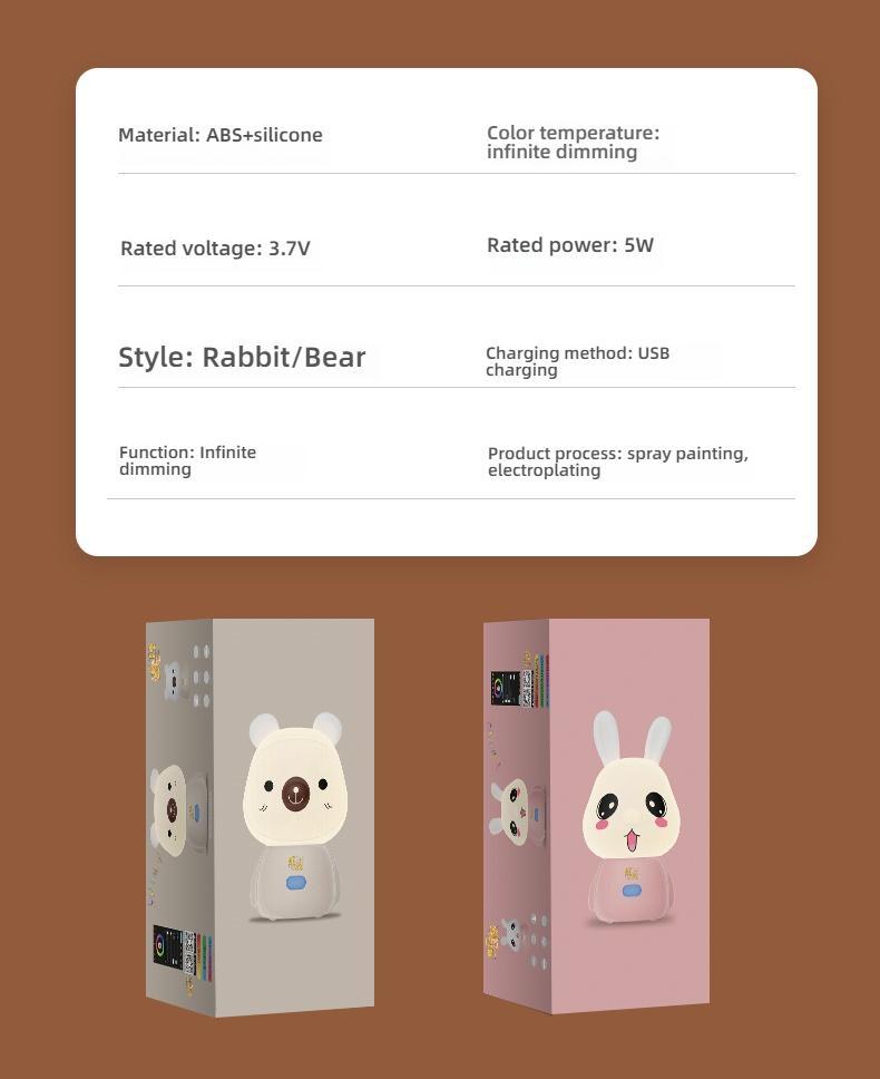 Cute Bluetooth Night Light with App Control - Stepless Dimming, Timer, Colorful Light, Bluetooth Music, Ideal for Sleep & Gift Giving, Perfect for Kids and Bedrooms