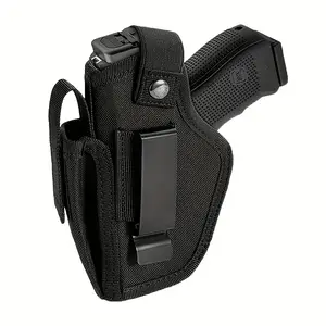 Invisible Carry Universal Pistol Holster - Built-in/External Pocket for Both Hands, Suitable for Right and Left Hand Extraction, Fits Most Pistols, Durable Black Holster, Suitable for Men and Women
