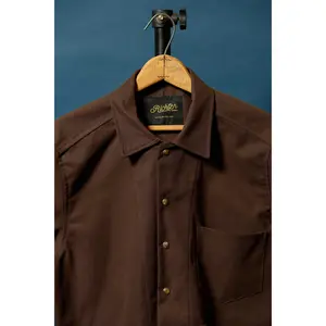 Western Chore Coat in Espresso Brushed Bull Denim