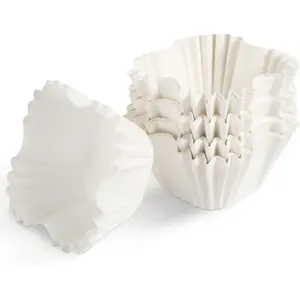 100 count Square Cupcake Liners, 2.4x1.7x1.6 Inch White  Paper Baking Cups for Cupcakes Muffin Cases for Baking Cupcake Wrappers for Wedding  Shower Party Supplies