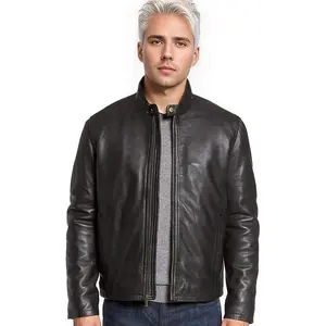 Drake Men's Classic Cowhide Leather Jacket