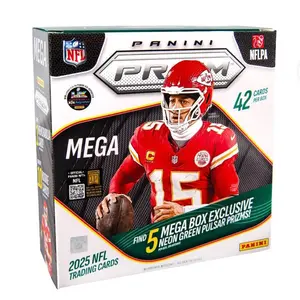 1 pack of NFL Panini 2025 NFL Prizm from a Mega Box - Color Blast, Stained Glass, Prizm Silver & Mega Box Exclusive Parallels, Rookie Prizms, Top QB Hits, Autographs