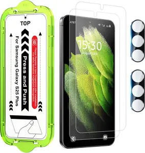 for S25 Plus Anti Reflective Screen Protector, Anti-Glare & Fingerprint Unlock Compatible, Matte PET Film [Non-Glass], Auto-alignment Frame, Anti-Fingerprint, Smooth as Silk, 2+2 Pack