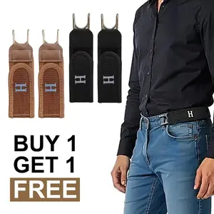 TikTokShopHolidayHaul | Tactical Metal Hook Elastic Belt (Unisex) - Patented No - Buckle Invisible Design | Soft Adjustable Side belt
