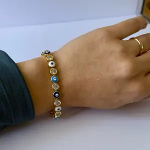 Evil eye bracelet chain