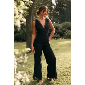 Eloise Lace Jumpsuit - Black