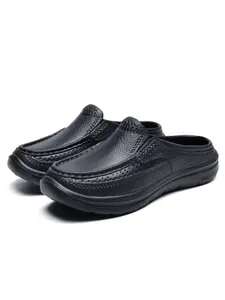 Men Baotou Sandals EVA Thick Soled Comfortable Non Slip Wear-Resistant Classic Casual Sandals Slip On Mules