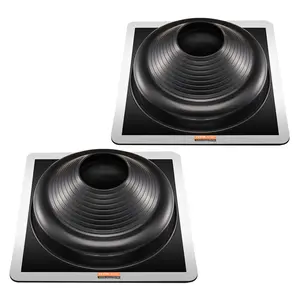 VEVOR 2 Pcs Roof Pipe Flashing Boots,  Fit Pipe OD 6-3/4" to 14", Flexible EDPM Roofing Jack Pipe Flashing, High Temp -67℉ to 212℉, Endurable Metal Base, for Chimney, Wood Stove & Outdoor Vent Pipes