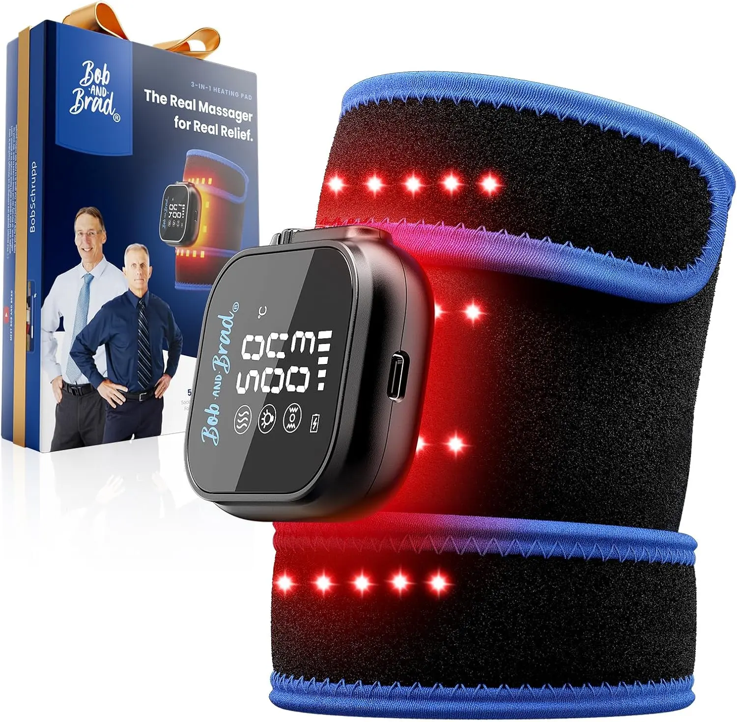 Bob and Brad TheraHeat Cordless Red Light Wrist Wrap Massager for Hand, Elbow, Arm & Ankle
