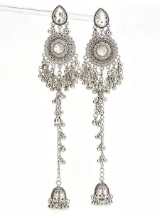 Women's Bohemian-Style Tassel Earrings—Lightweight, Long Dangle Earrings Adorned with Rhinestones, Perfect for Festive Occasions, Boho Style Jewelry, Trendy Jewelry