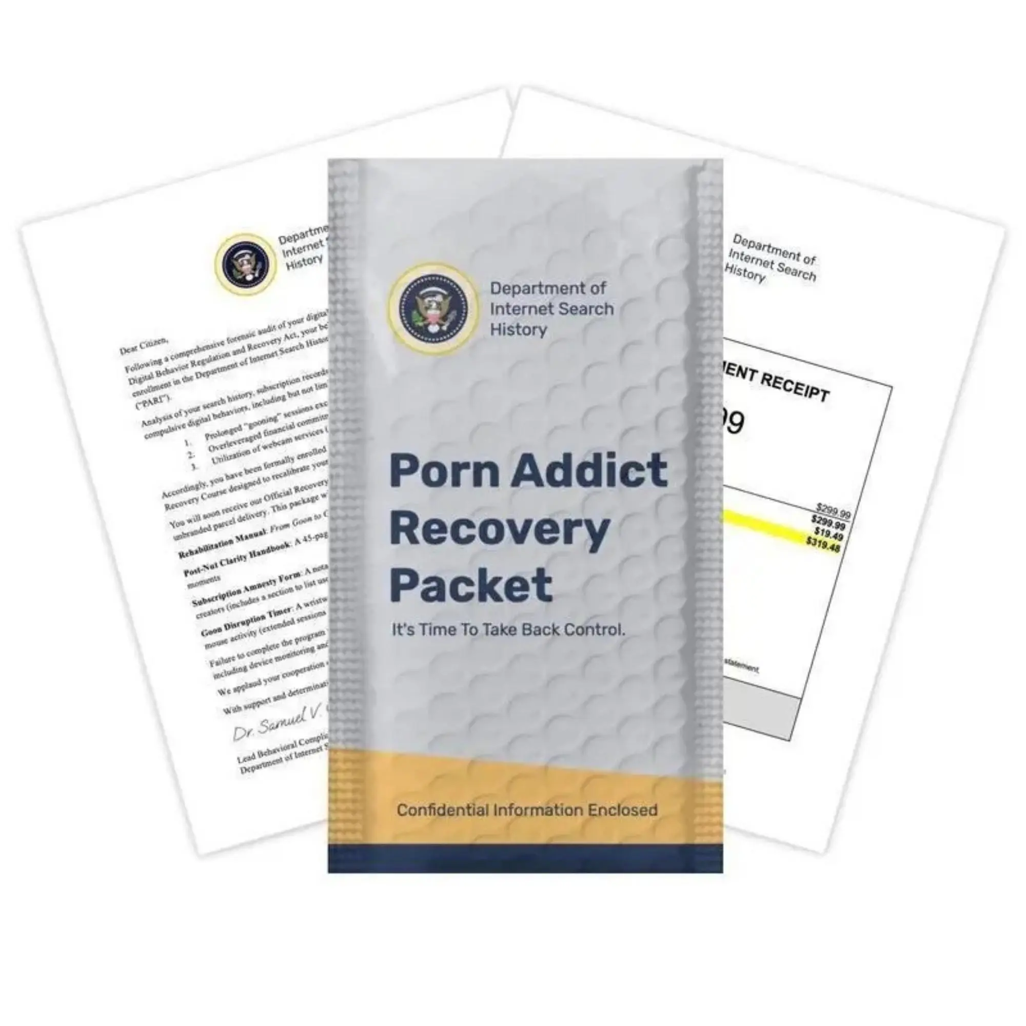 Prank Mail Envelope - P Addict Recovery Themed, Eye-Catching Design, Seal Included, Anonymous Send Off, Great for Spreading Laughter & Making Memorable Moments
