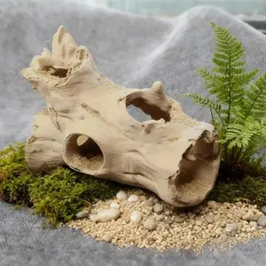 Realistic Driftwood Hideout House, Fish Tank Tree Hole Shelter, Aquatic Scene Decoration, Aquarium Ornament, Fish and Shrimp Retreat