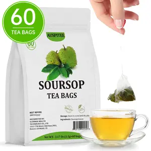 ULTHMOK Soursop Graviola Leaf Tea 60 Bags No Additives Caffeine Free Natural Herbal Tea