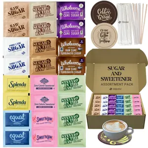 Custom Sugar and Sweetener Assortment Packets - Mix & Match (40 - 60ct each) Flavor Organic