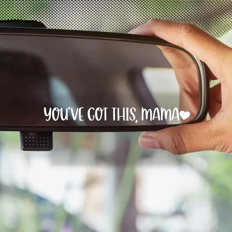 Car Rearview Mirror Sticker, Cute Car Rearview Mirror Decal, Car Exterior Decoration Accessories for Women