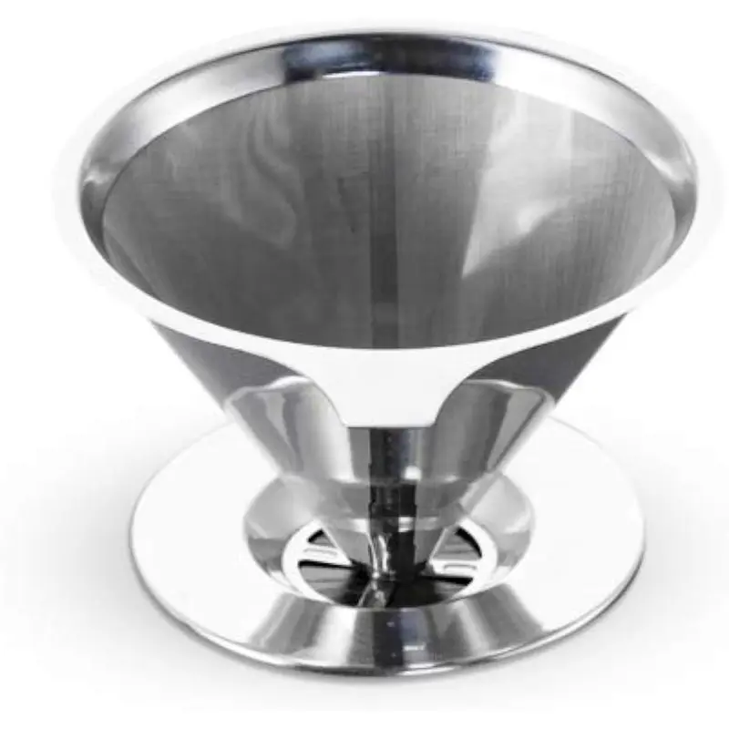Coffee Filter, Fine Mesh Coffee Maker, Stainless Steel Pour Over Coffee Dripper, , Lightweight, Paperless, Fits Standard Sized Coffee Pots and Cups