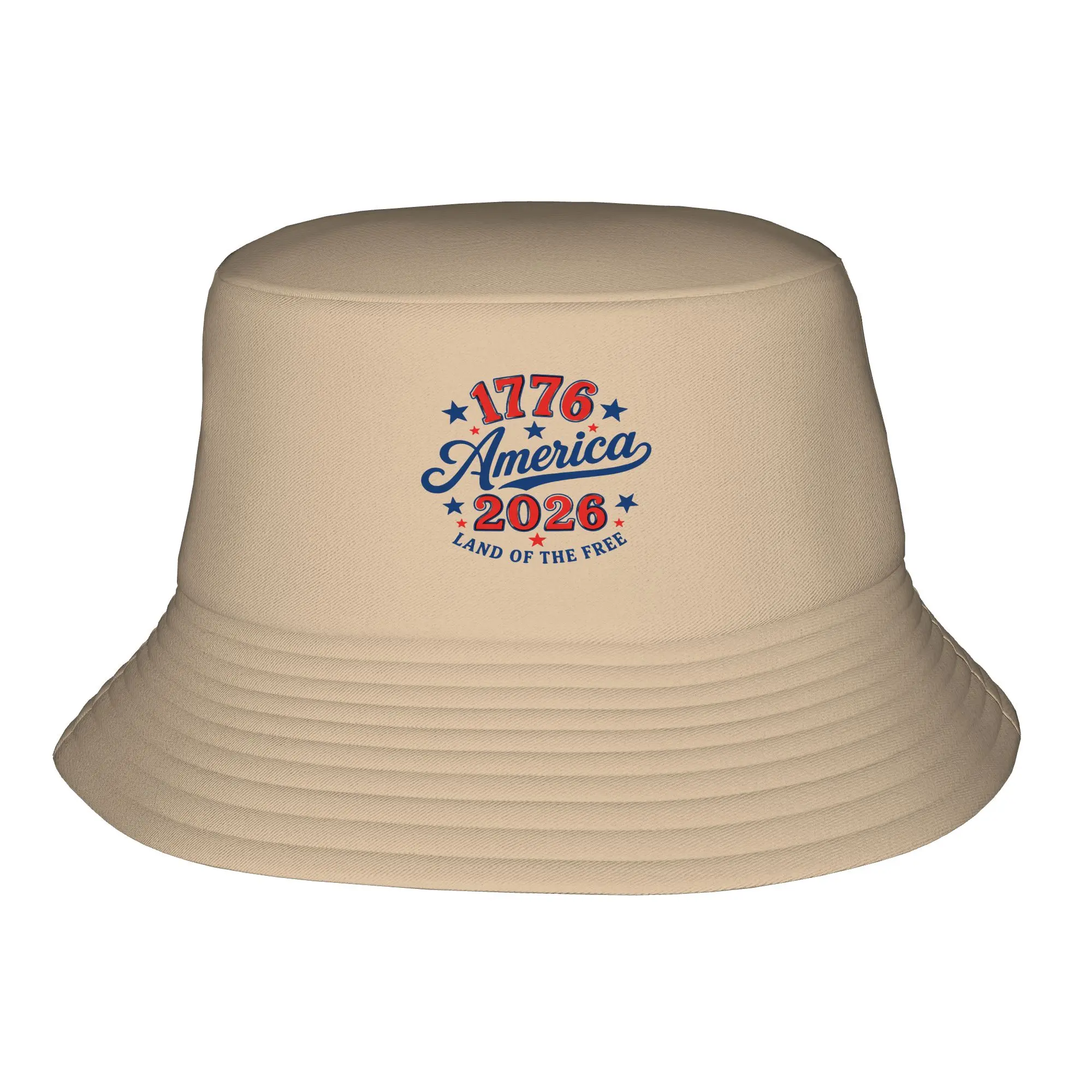 Adult Double-Layer Fisherman's Hat -Patriotic America 1776-2026 Fisherman Hat, Land of the Free Edition（Customizable design available）