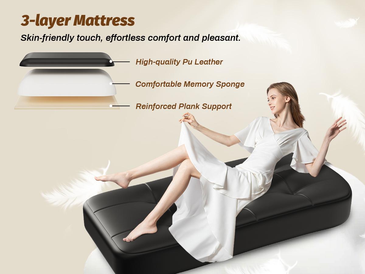 Baasha All-in-One Head Spa Bed with Water Circulation & Steam | 7-Color Light Therapy Massage Table | Memory Foam Shampoo Bed & Facial Station | Professional Scalp Therapy Equipment | Shipped in 3 Separate Packages for Safety