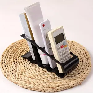 Remote Control Organizer, 1 Count 4-slot Remote Control Holder, Desktop Storage Organizer for Home and Office Supplies, Practical Home Storage Rack, Desk Organizer Tidy