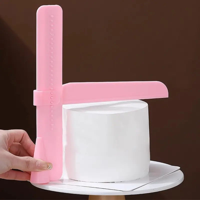 Adjustable Height Cake Spreader, 1 Count Cake Buttercream Leveling Tool, Cake Smoothing Edge Tools For Home Kitchen, Kitchen Baking Gadget, Pastry Decorating Tools, Baking Supplies, Baking Accessories