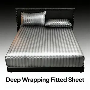 Silky Satin Bed Sheet Set with Deep Pocket Elastic Fit, Cool Touch Smooth Fabric, Ideal for Hot Sleepers, Multiple Colors Available