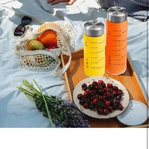 Glass Juice Bottles 4 Pack 12 oz - Wide Mouth Glass Water Bottles with Lids - Borosilicate,Stainless Steel Lids for Juicing, Smoothies, Infused Water, Beverage Storage, Leakproof, Reusable, BPA Free