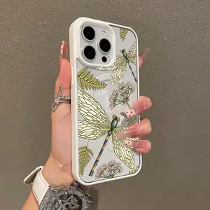 Adorable Magnetic Case for iPhone11/12/13/14/15/16/promax Classical bouquet dragonfly MagSafe Compatible, Lightweight, Anti-Fall | Girly & Chic Style