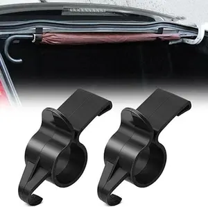 2Pcs Car Umbrella Holders - Universal Anti-Slip Back Seat Hooks with Quick-Release Design, Waterproof Trunk Organizer for SUVs, Sedans and Trucks (Tool-Free Installation)