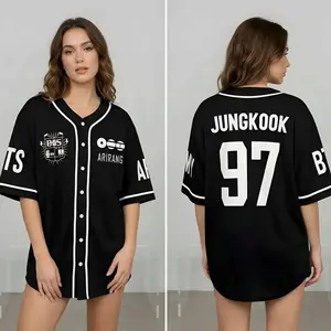 Bangtan Boys Retro Baseball Jersey – Kpop Aesthetic Streetwear, Oversized Mesh Jersey, Vintage Tour Merch Style